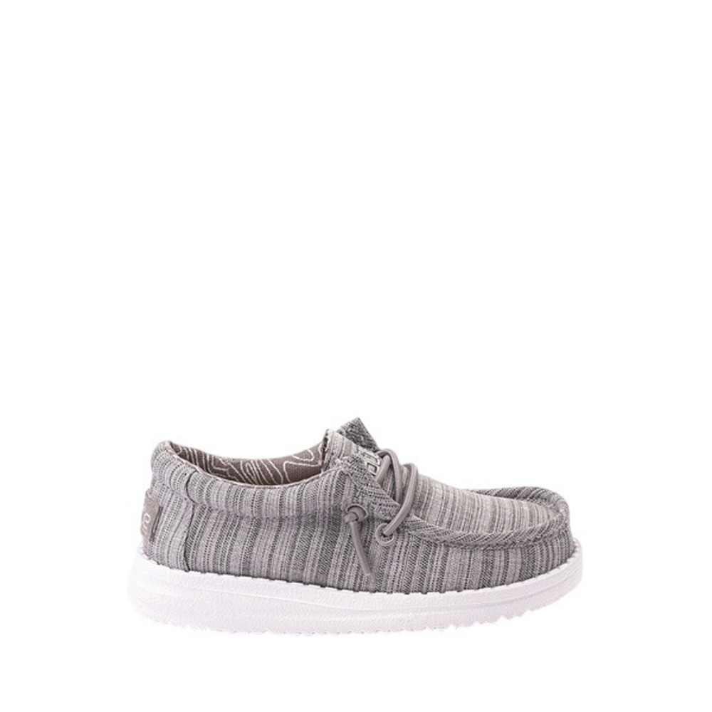 Hey Dude Wally Toddler Grey Marl Knit Slip On Loafers Shoes Kids Size 5